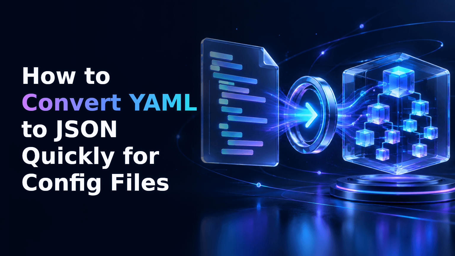 Developer converting YAML configuration file to JSON format