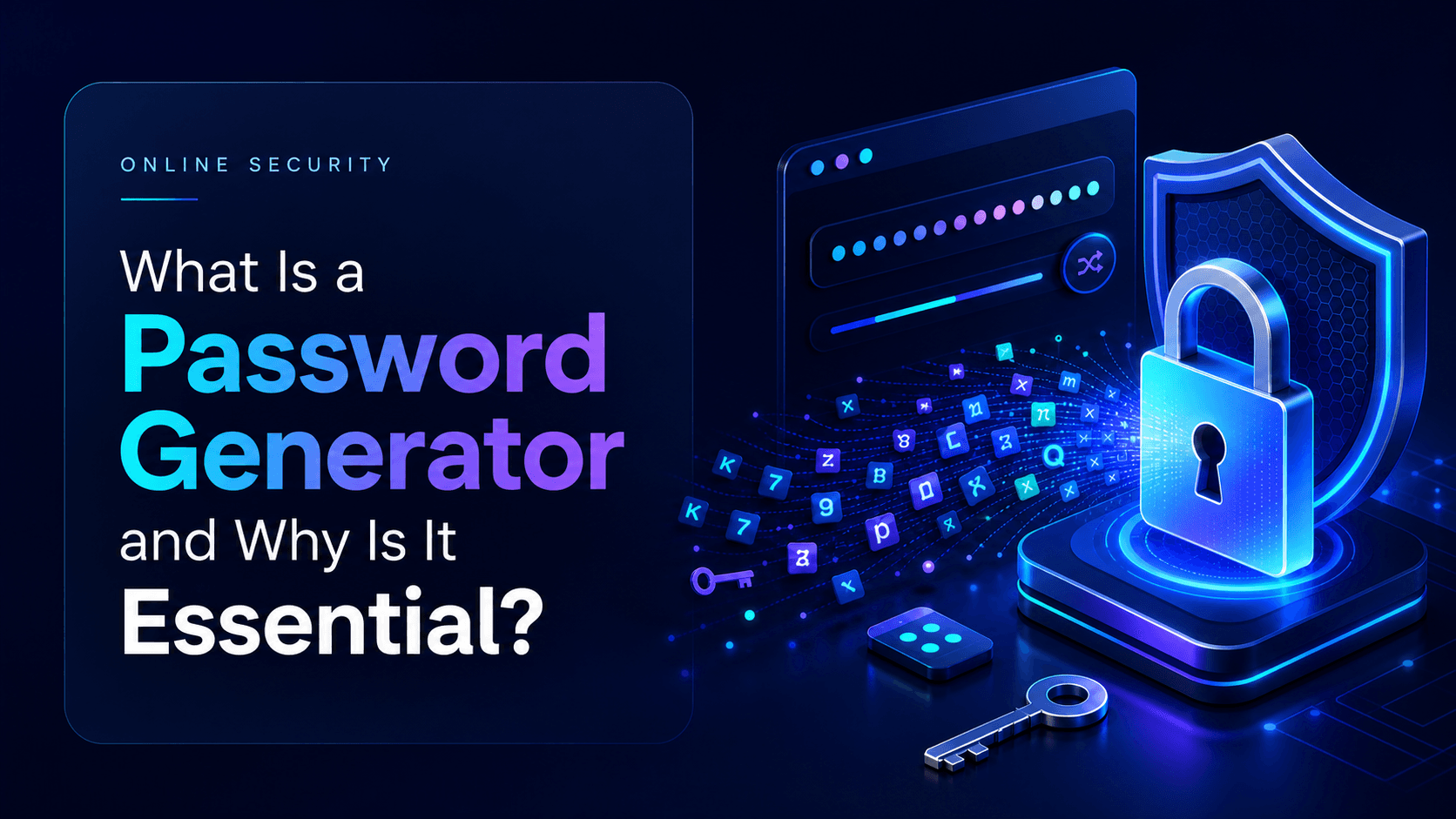 Digital padlock and secure code illustration representing online safety