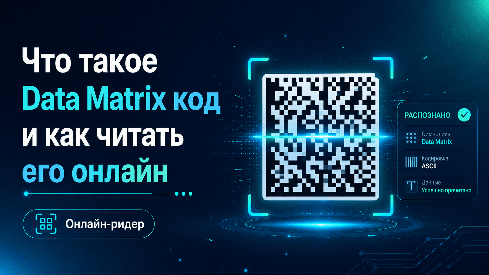 Скриншот интерфейса сканера Data Matrix