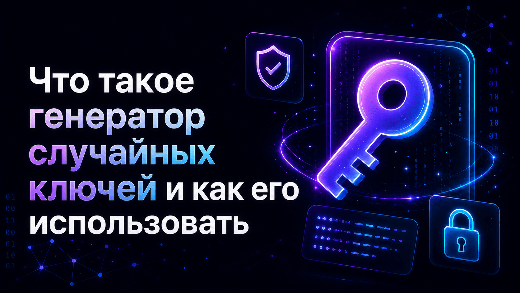 Разработчик использует инструмент генерации случайных ключей